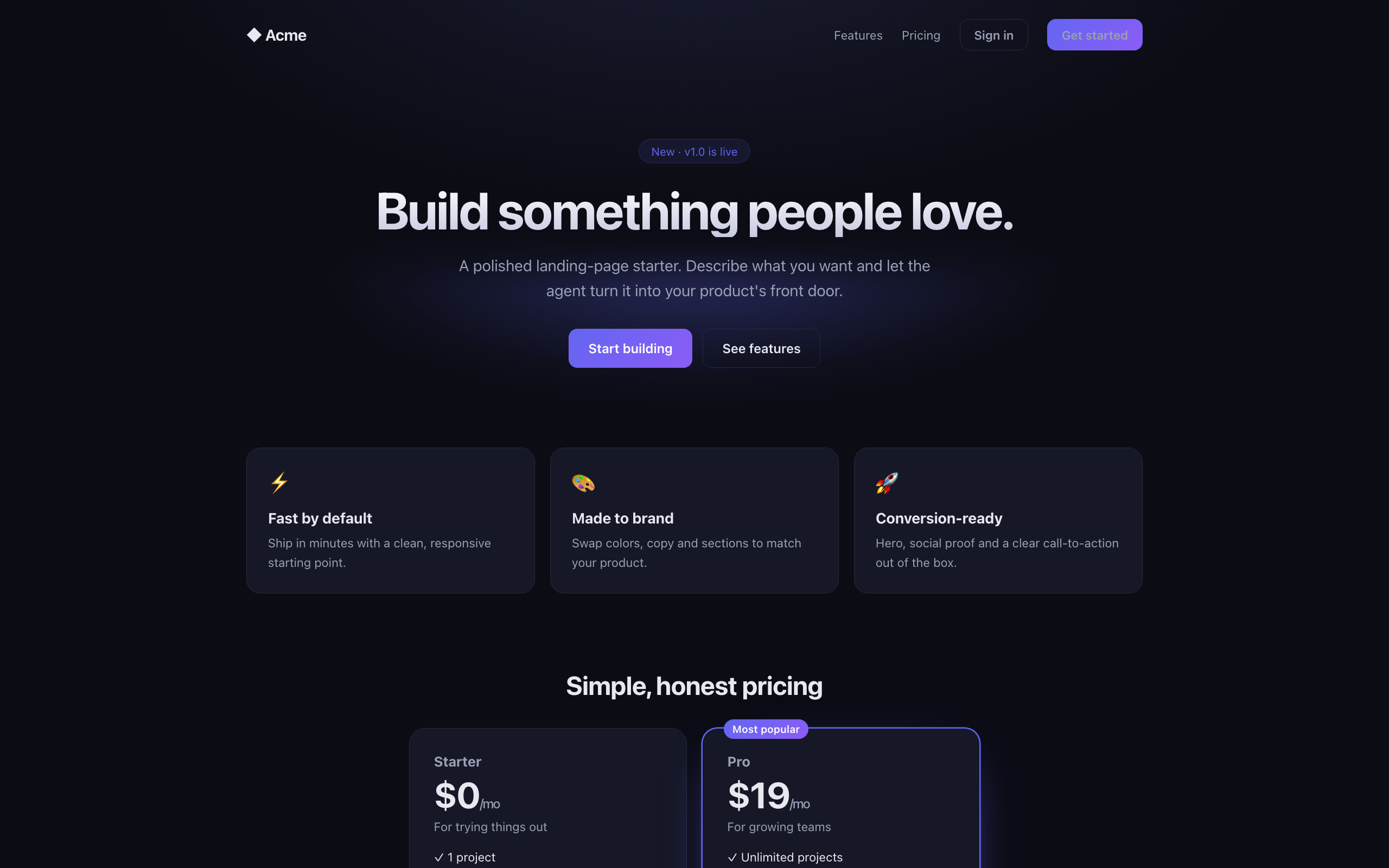 Landing Page